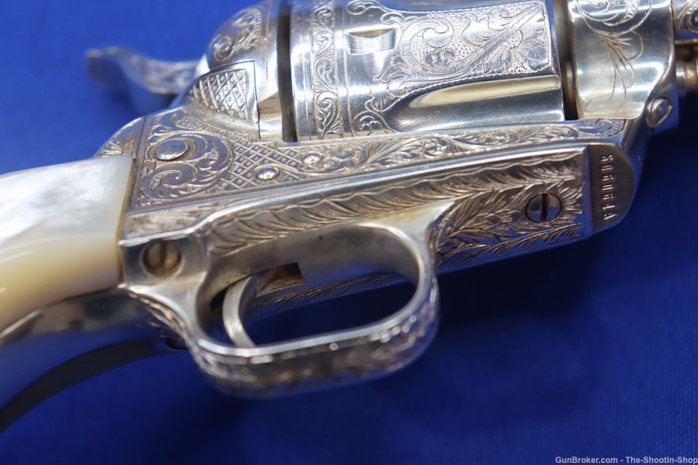 Colt Model Single Action Army Revolver Master Hand Engraved 44-40 Nickel 44-img-26