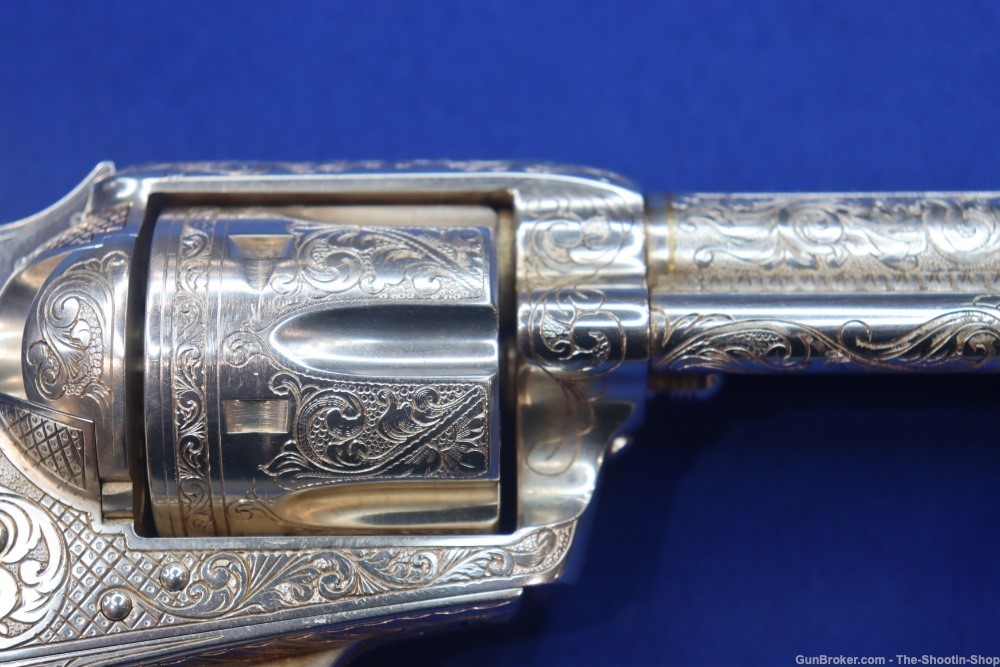 Colt Model Single Action Army Revolver Master Hand Engraved 44-40 Nickel 44-img-18
