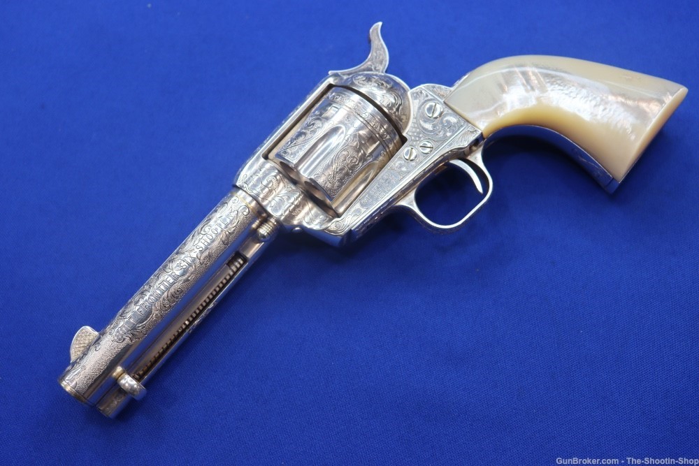 Colt Model Single Action Army Revolver Master Hand Engraved 44-40 Nickel 44-img-66