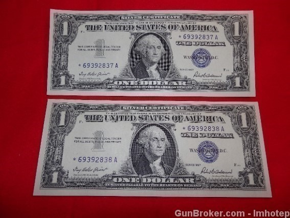 Silver Certificate 1957 Consecutive Uncirculated Bitcoin-img-9
