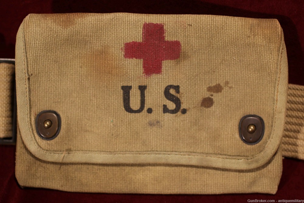 US M1918 Mounted Belt - 9 Pocket with First Aid Pouch-img-9