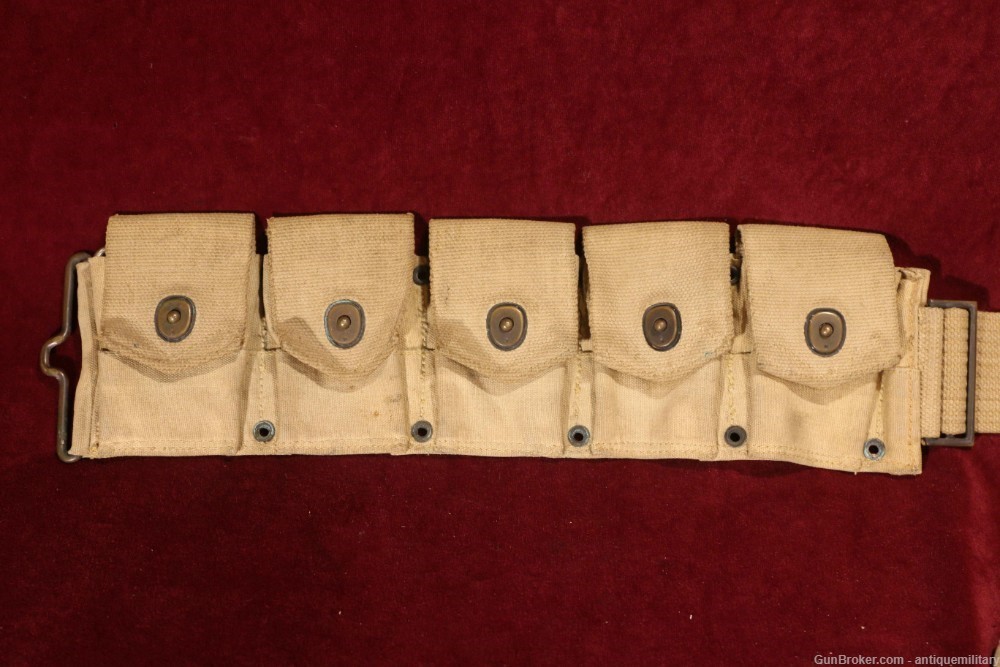 US M1918 Mounted Belt - 9 Pocket with First Aid Pouch-img-5