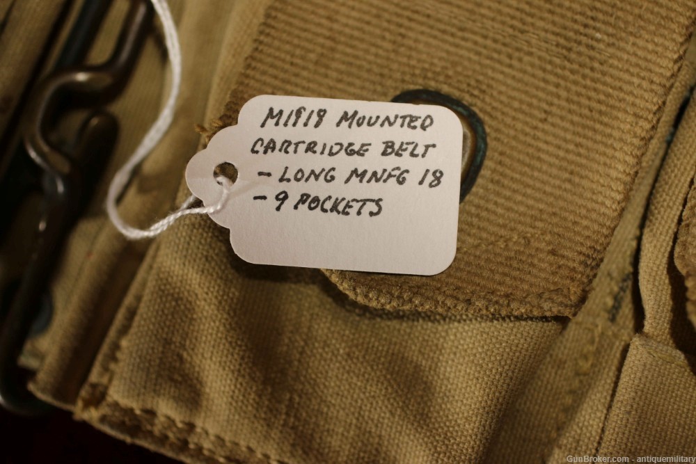 US M1918 Mounted Belt - 9 Pocket with First Aid Pouch-img-19
