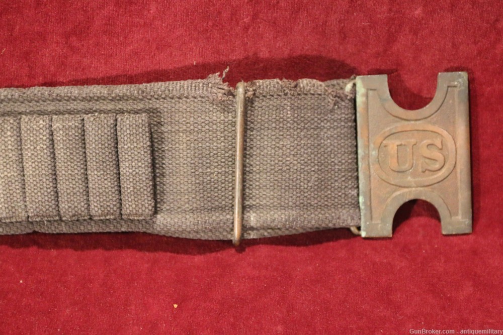 US Blue .45-70 Cartridge Belt - Late Model H Belt Buckle - 45 Rounds-img-1