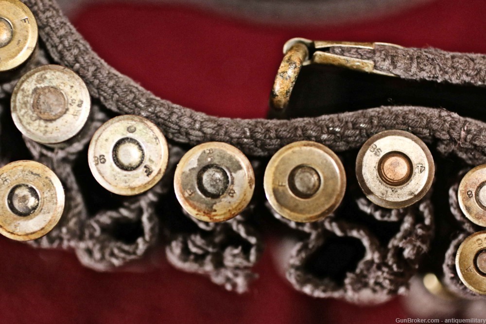 US Blue Mills Belt .30-40 & .38 LC rounds with live rounds - Span Am War-img-14
