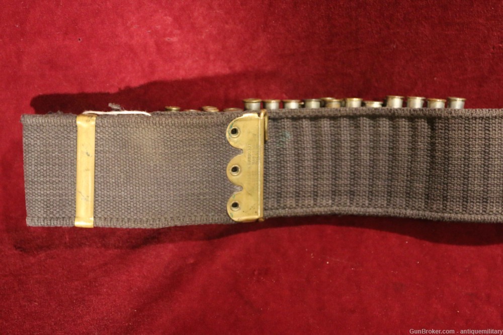 US Blue Mills Belt .30-40 & .38 LC rounds with live rounds - Span Am War-img-9