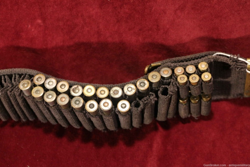 US Blue Mills Belt .30-40 & .38 LC rounds with live rounds - Span Am War-img-4