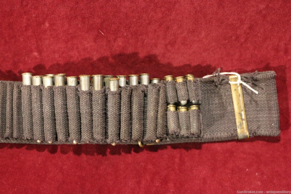 US Blue Mills Belt .30-40 & .38 LC rounds with live rounds - Span Am War-img-1