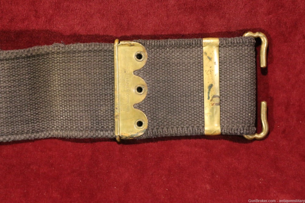 US Blue Mills Belt .30-40 & .38 LC rounds with live rounds - Span Am War-img-6