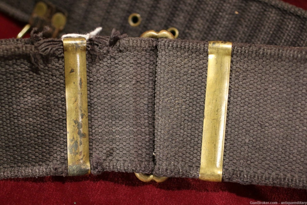 US Blue Mills Belt .30-40 & .38 LC rounds with live rounds - Span Am War-img-12