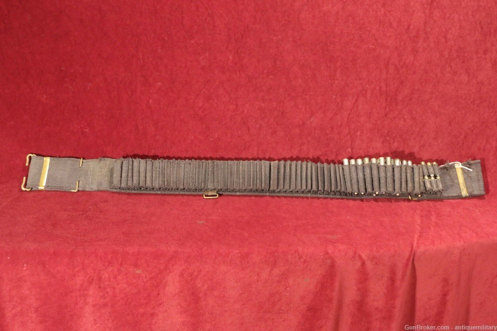 US Blue Mills Belt .30-40 & .38 LC rounds with live rounds - Span Am War-img-0