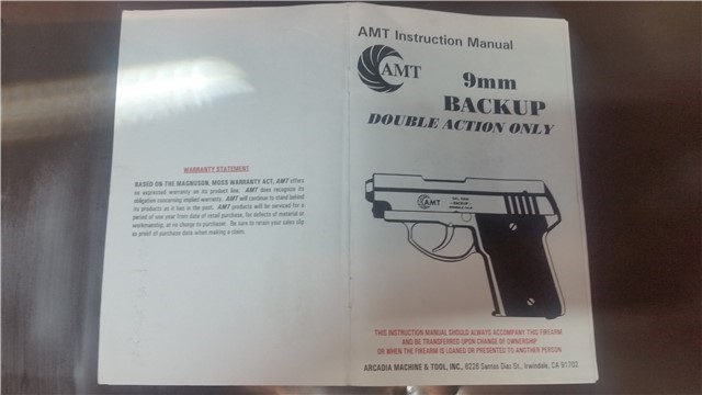 AMT Backup 9mm Owners Manual-img-0
