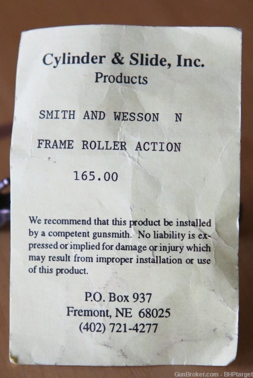 Cylinder & Slide Inc. Smith & Wesson N Frame Roller Action trigger hammer -img-0