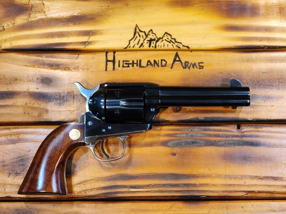 Cimarron Pistoleer .45 Long Colt 4.75" Single Action Revolver-Nickel Bkstr-img-0