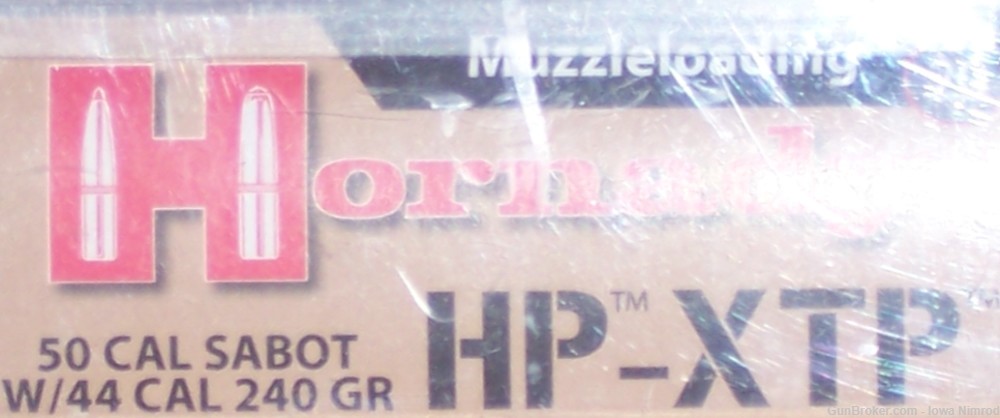 Hornady 50 Caliber Mag Sabot 44 Caliber 240gr HP-XTP Bullet 20 Pieces #6720-img-0