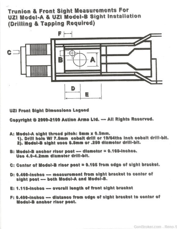 Uzi Receiver Drawings and Instructions for Full Size Models A, B and SMG-img-1