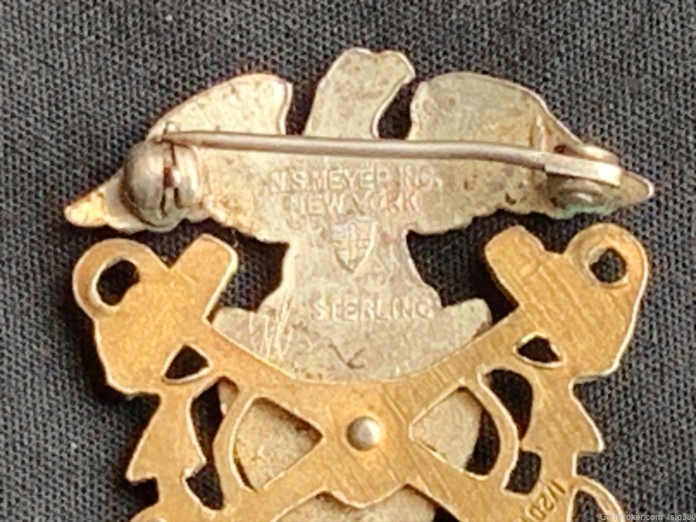 WWII US NAVY OFFICER INSIGNIA HAT CAP BADGE PINS-img-4