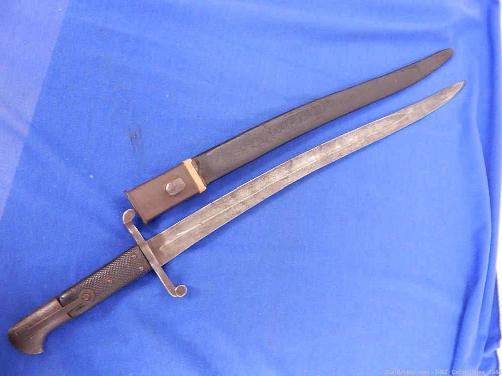 1850s Japanese Marked Enfield / Snyder Sword Bayonet with Sheath-img-0