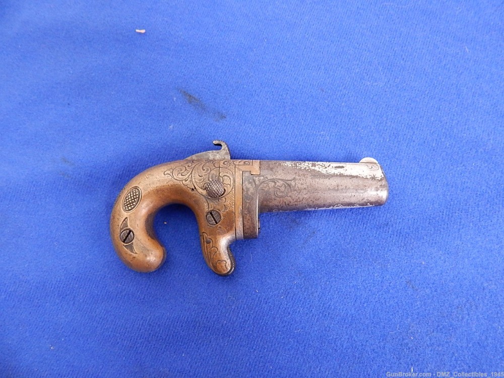 1860s Moore 41 Caliber Derringer Deringer Pistol Gun-img-0