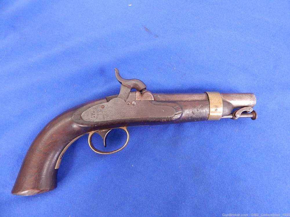 1845 Mexican War Era 54 Caliber Percussion Single Shot Naval Pistol-img-0