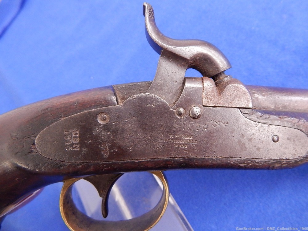 1845 Mexican War Era 54 Caliber Percussion Single Shot Naval Pistol-img-10