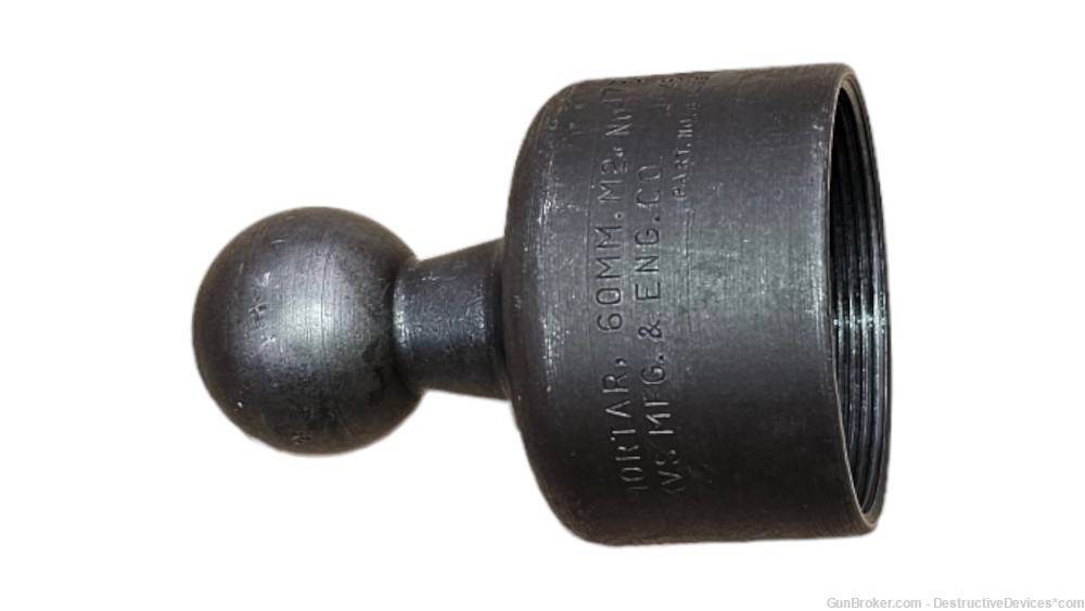 US Army WWII 60mm M2 Mortar Cup / Receiver by KVS Mfg & Eng Company 1945-img-1