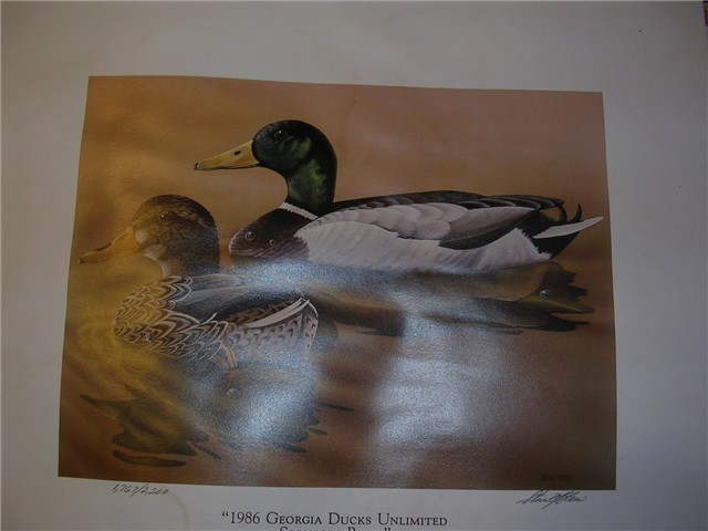3 Ducks Unlimited Prints, two 1986 & one 1993-img-1