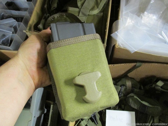 SR-25 MARKED MILITARY ISSUE DUAL MAG POUCH .308 DMR AR10 / M14 MOLLE GWOT -img-9