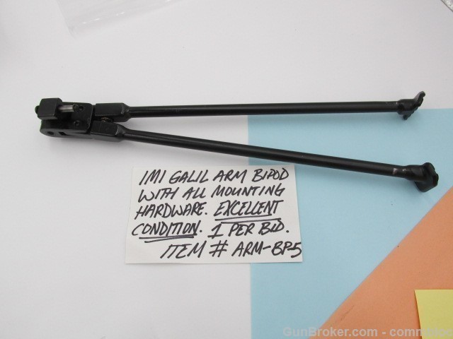 GALIL ARM FACTORY ORIGINAL IMI 1980'S ERA BIPOD IN EXCELLENT CONDITION-img-0