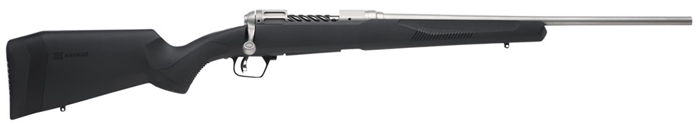 Savage 270 Win 4+1, 20 Barrel, Stainless, Black Synthetic Stock, Right Hand-img-0