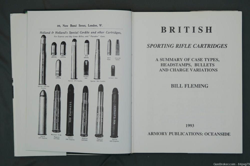 British Sporting Rifle Cartridges by Bill Flemming with Prices Paid Vol-img-1