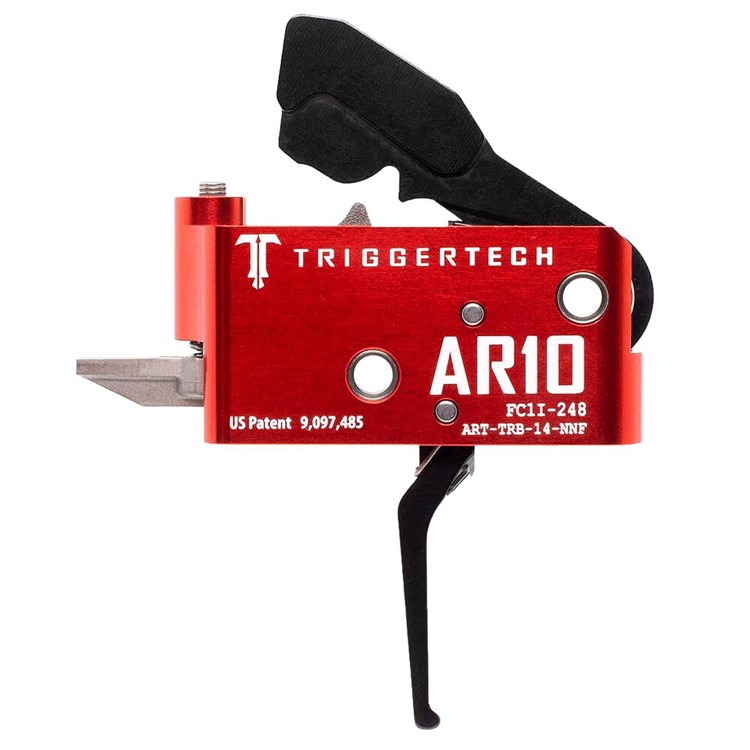 TriggerTech AR10 Two Stage Blk/Red AR Diamond Flat 1.5-4.0 lbs Trigger-img-0