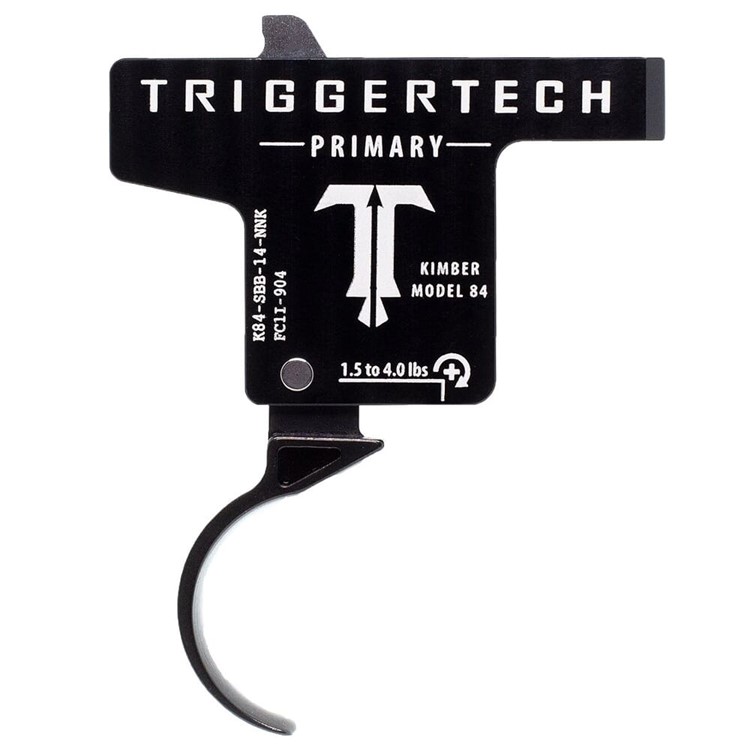 TriggerTech Kimber Model 84 Single Stage Blk/Blk Primary Curved 1.5-4.0 lbs-img-0