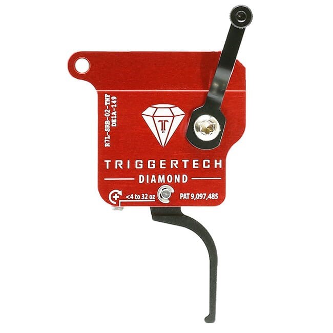 TriggerTech Rem 700 Clone LH Diamond Flat Clean Blk/Rd Single Stage Trigger-img-0
