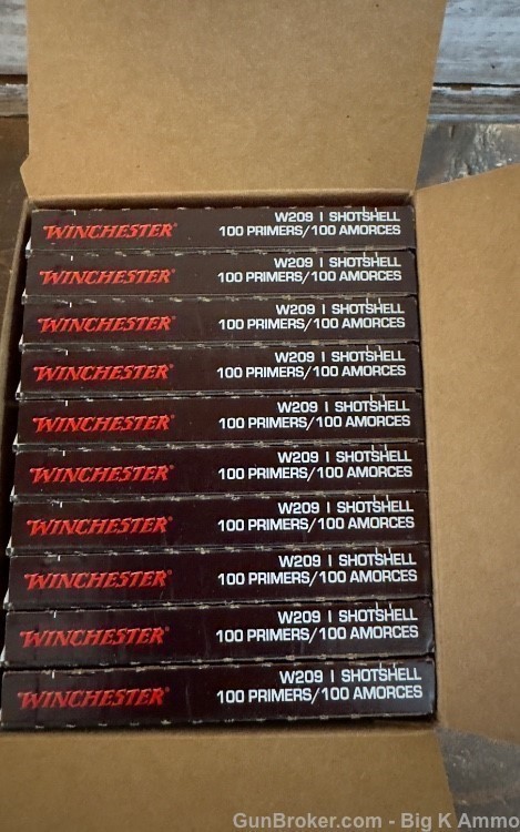 WINCHESTER w209 Shotshell primers W209 (1000 Count) No CC FEES-img-0
