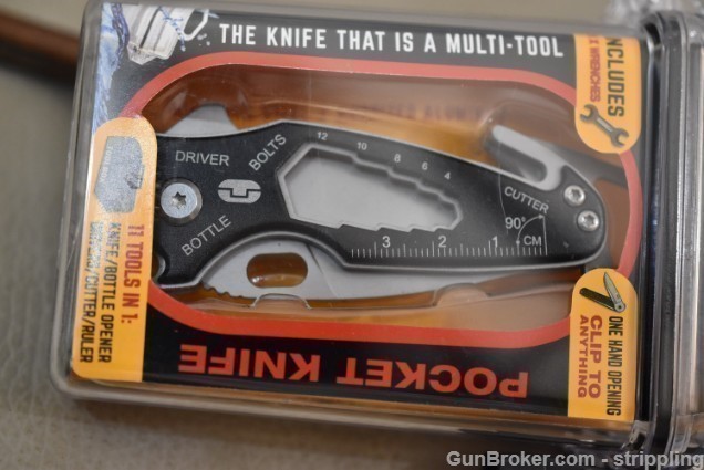 TRUE UTILITY SMART KNIFE MULTI TOOL 5 WRENCHES DRIVER OPENER CUTTER RULER-img-1