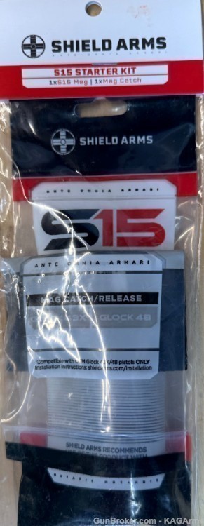 Shield Arms S-15 Starter Kit 1 15+1 Mag w/Steel Mag Catch Glock 43X / 48 -img-1