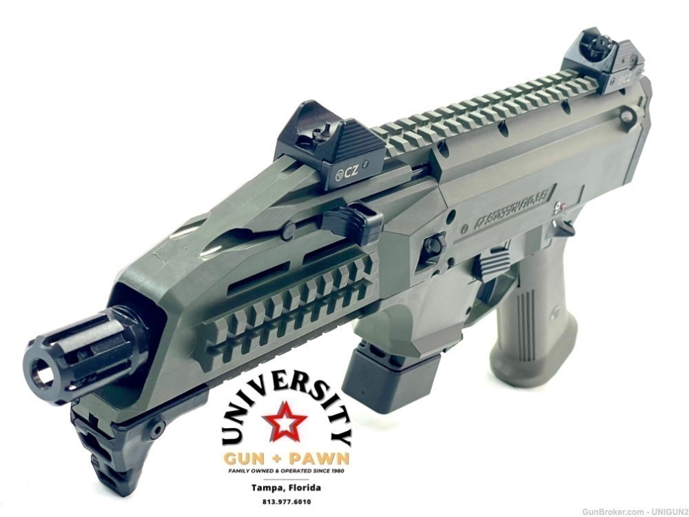 CZ-USA CZ Scorpion EVO 3 S1 Pistol 9mm OD Green 806703013558 01355-img-3