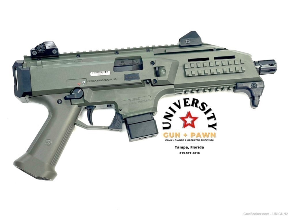 CZ-USA CZ Scorpion EVO 3 S1 Pistol 9mm OD Green 806703013558 01355-img-0
