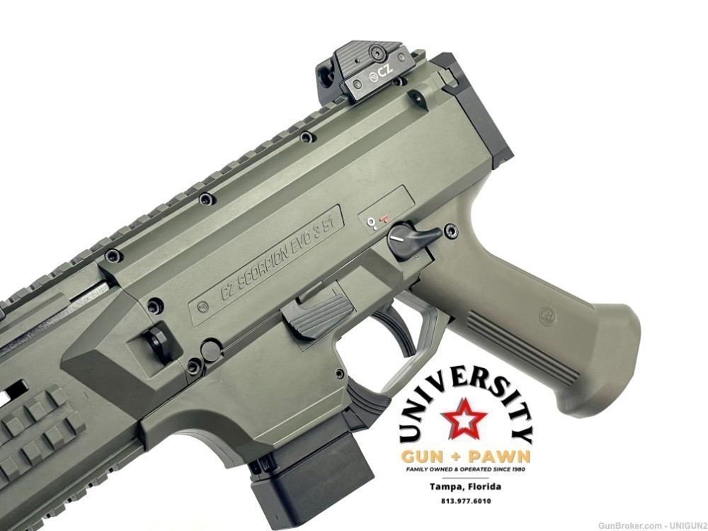 CZ-USA CZ Scorpion EVO 3 S1 Pistol 9mm OD Green 806703013558 01355-img-10