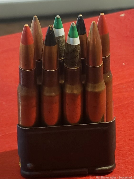 Ww2 M1 garand party clip AP, TRACER, BALL, FRANGIBLE ammo ammunition-img-0