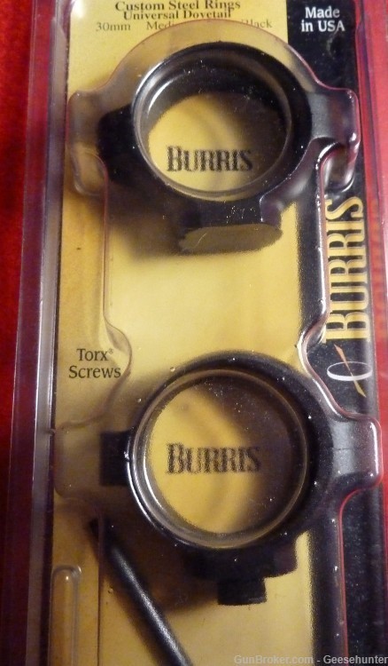 Burris Optics 30mm Standard Rings, Steel, Medium, Matte Black, 420321-img-3