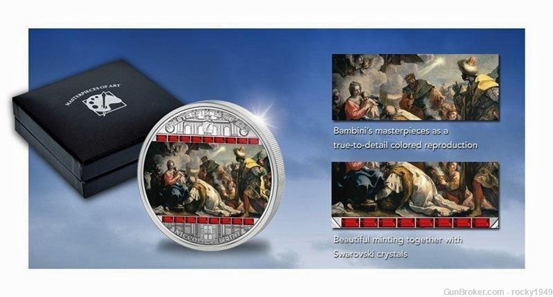2013- $20 - Masterpieces of Art - "Adoration of the Magi" - 3oz silver coin-img-0