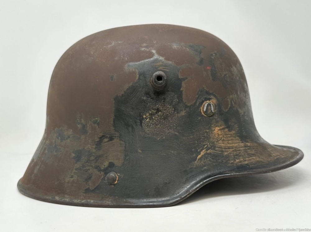 GERMAN WWII M16 TRANSITIONAL DOUBLE DECAL HELMET WITH LINER BAND-img-4
