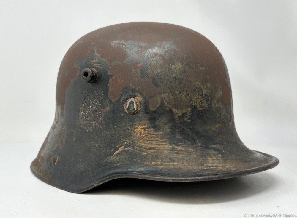 GERMAN WWII M16 TRANSITIONAL DOUBLE DECAL HELMET WITH LINER BAND-img-3