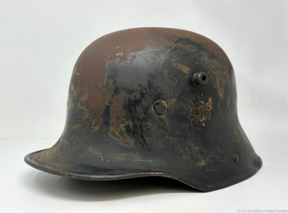 GERMAN WWII M16 TRANSITIONAL DOUBLE DECAL HELMET WITH LINER BAND-img-1