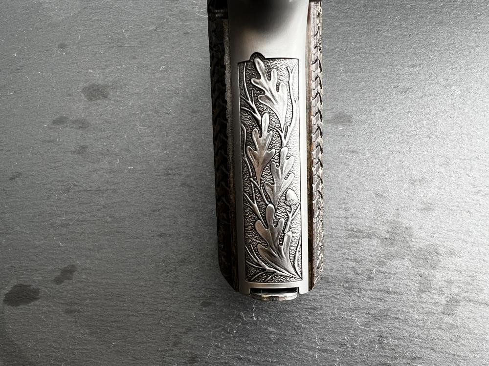 Kimber 1911 Custom Engraved Two-Tone Case Hardened Woodsman by Altamont-img-5