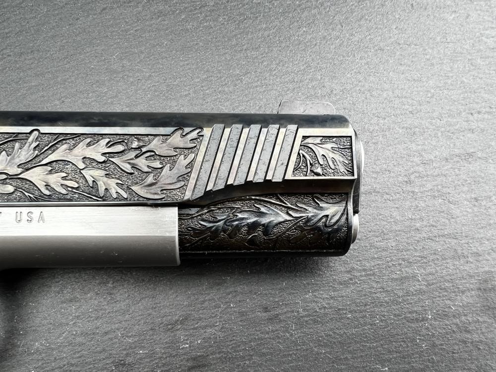 Kimber 1911 Custom Engraved Two-Tone Case Hardened Woodsman by Altamont-img-7