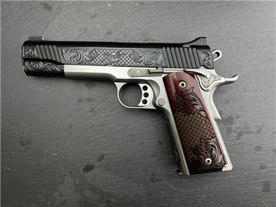 Kimber 1911 Custom Engraved Two-Tone Royal Fish Scale by Altamont