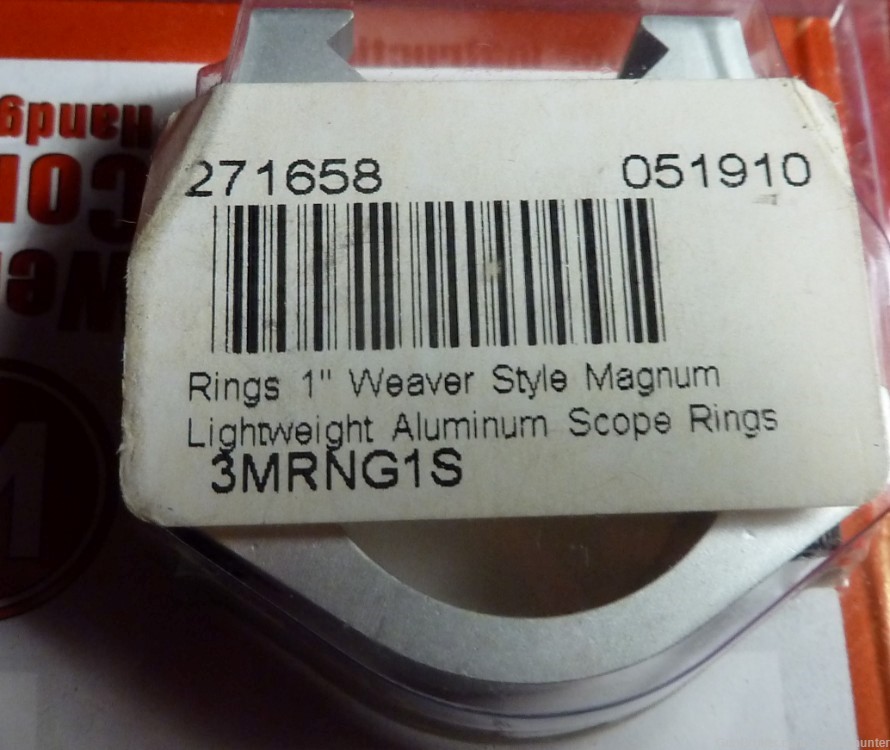 Weigand Weaver Style Mount Magnum 1 Inch Scope Rings, Revolvers, Med Height-img-2